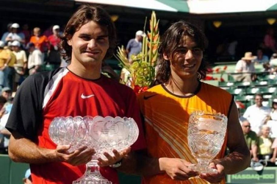 La foto della finale 2005, vinta da Federer in 5 set